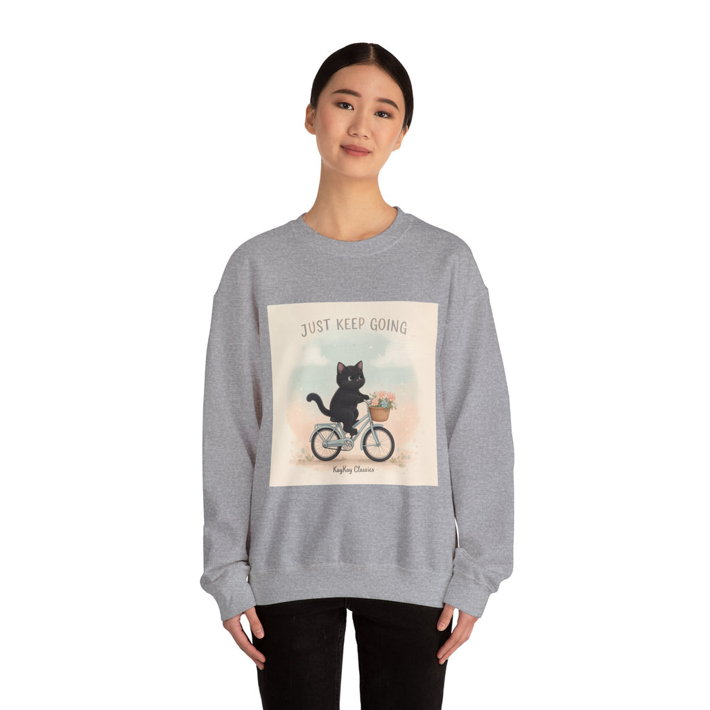 "Design" Black Cat Crewneck | College Girl Gift | Fashion | KayKay Classics