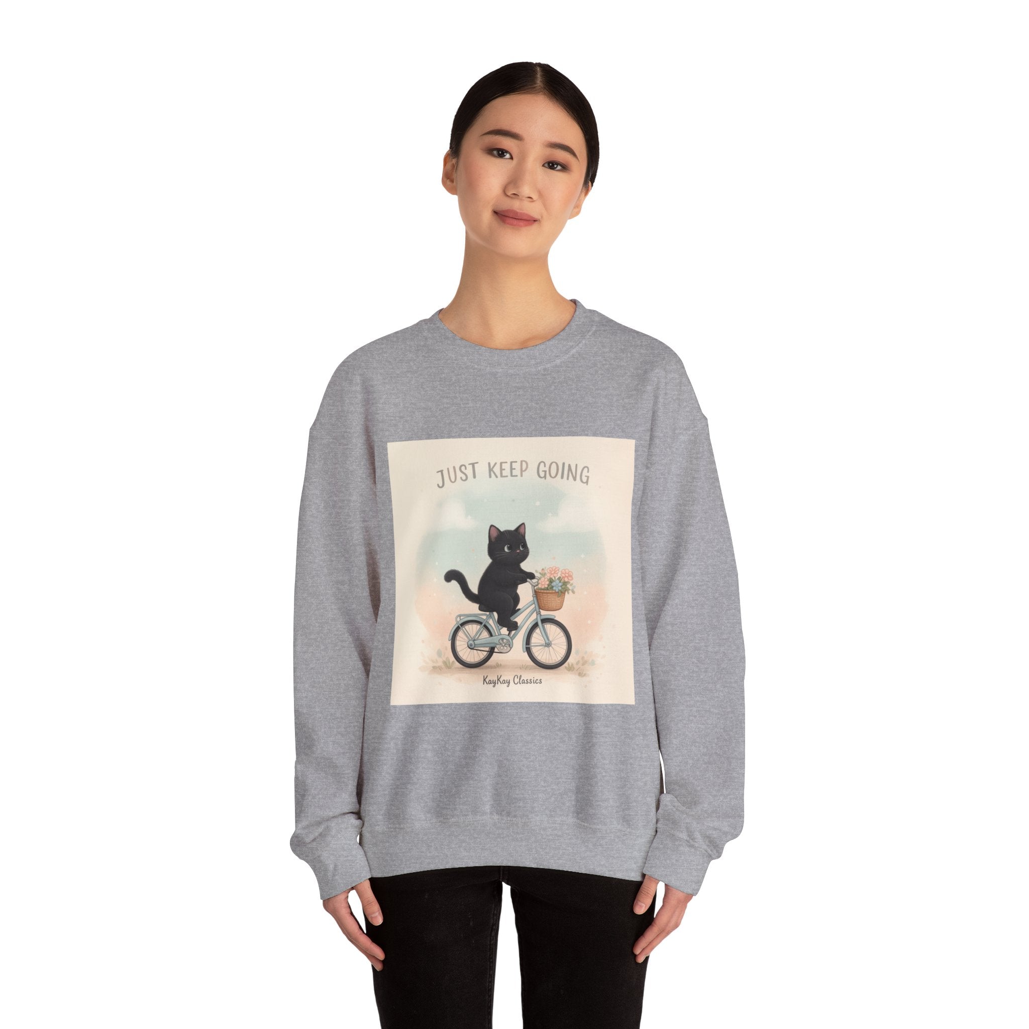 "Design" Black Cat Crewneck | College Girl Gift | Fashion | KayKay Classics