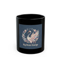 Crane Black Mug 11oz – Big Brain Energy
