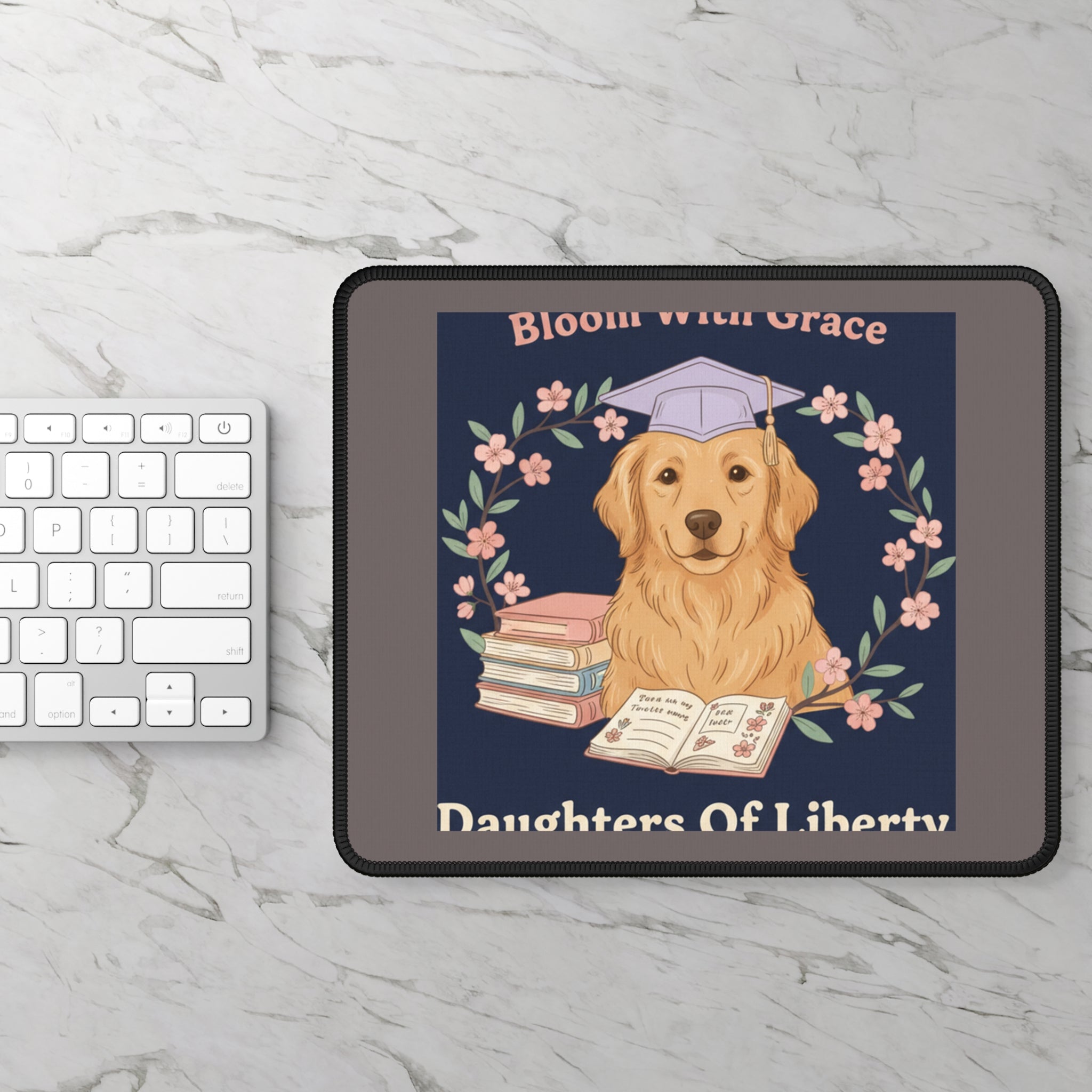 Golden Retriever Mouse Pad – Bloom With Grace