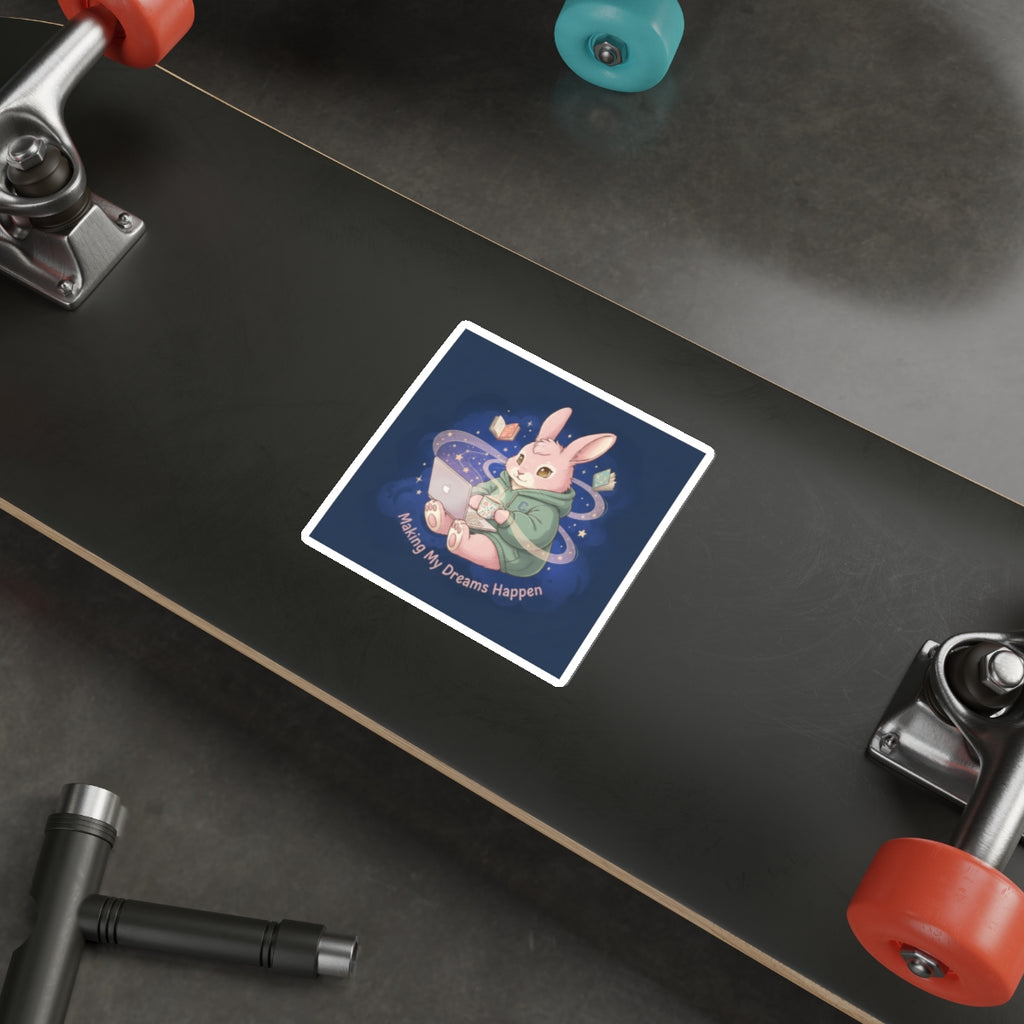 Rabbit Die-Cut Sticker – Making My Dreams Happen