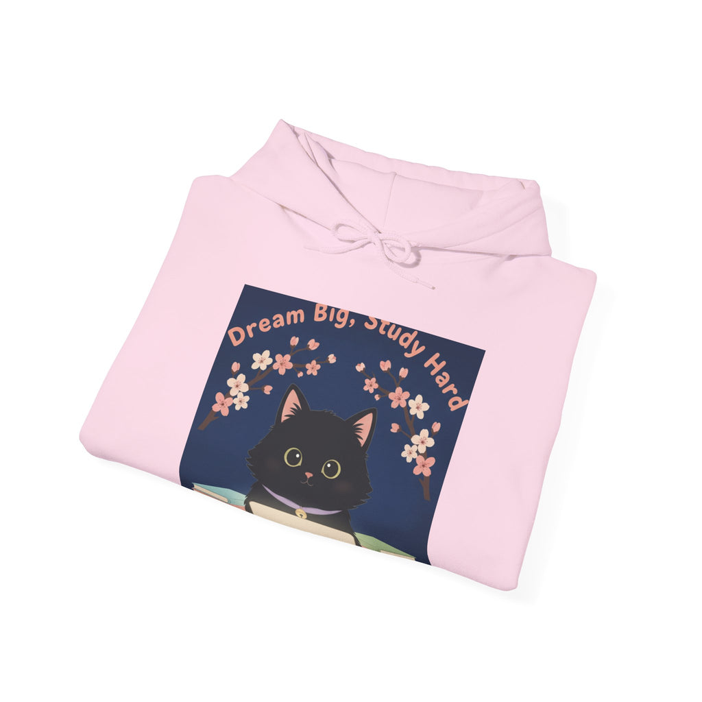 Black Cat Hoodie – Dream Big Study Hard