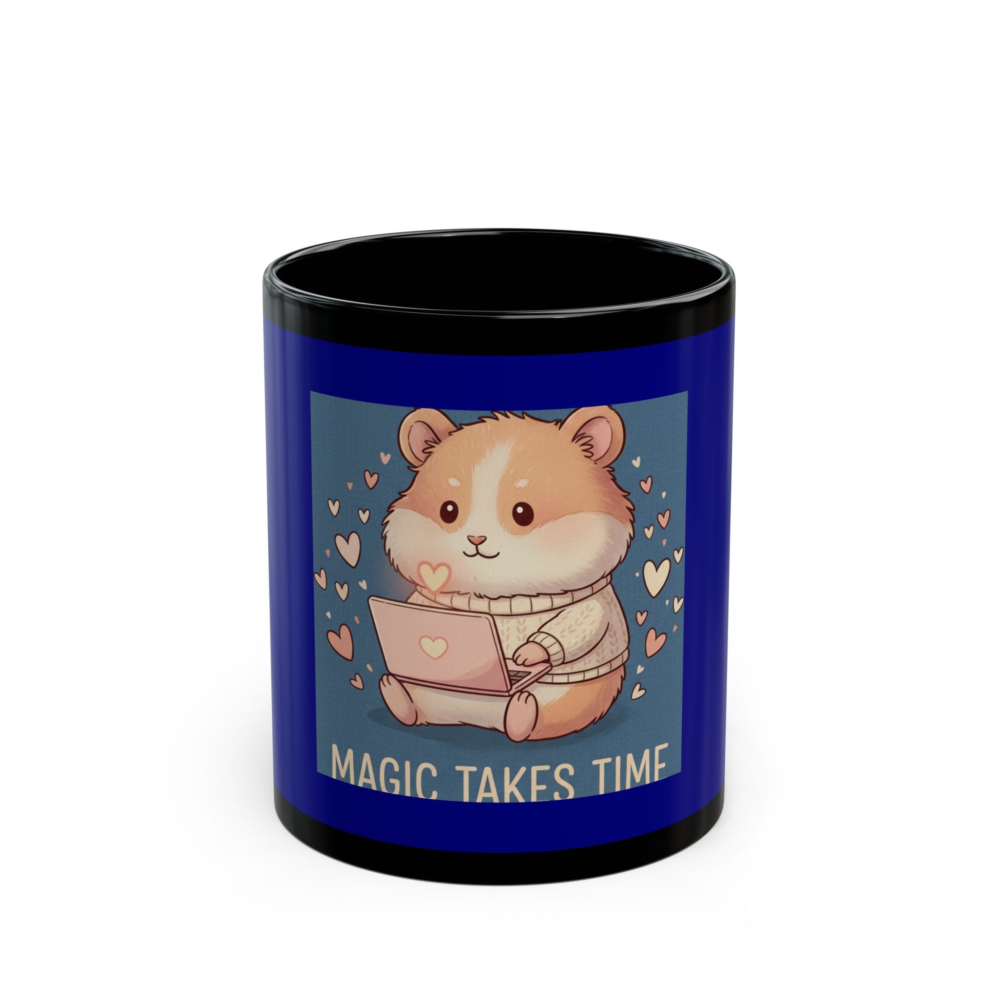 Hamster Black Mug 11oz – Magic Takes Time