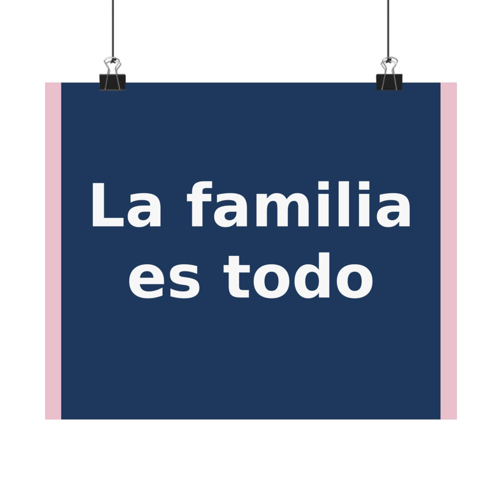 "La familia es todo" Black Cat Poster | College Girl Gift | Fashion | KayKay Classics
