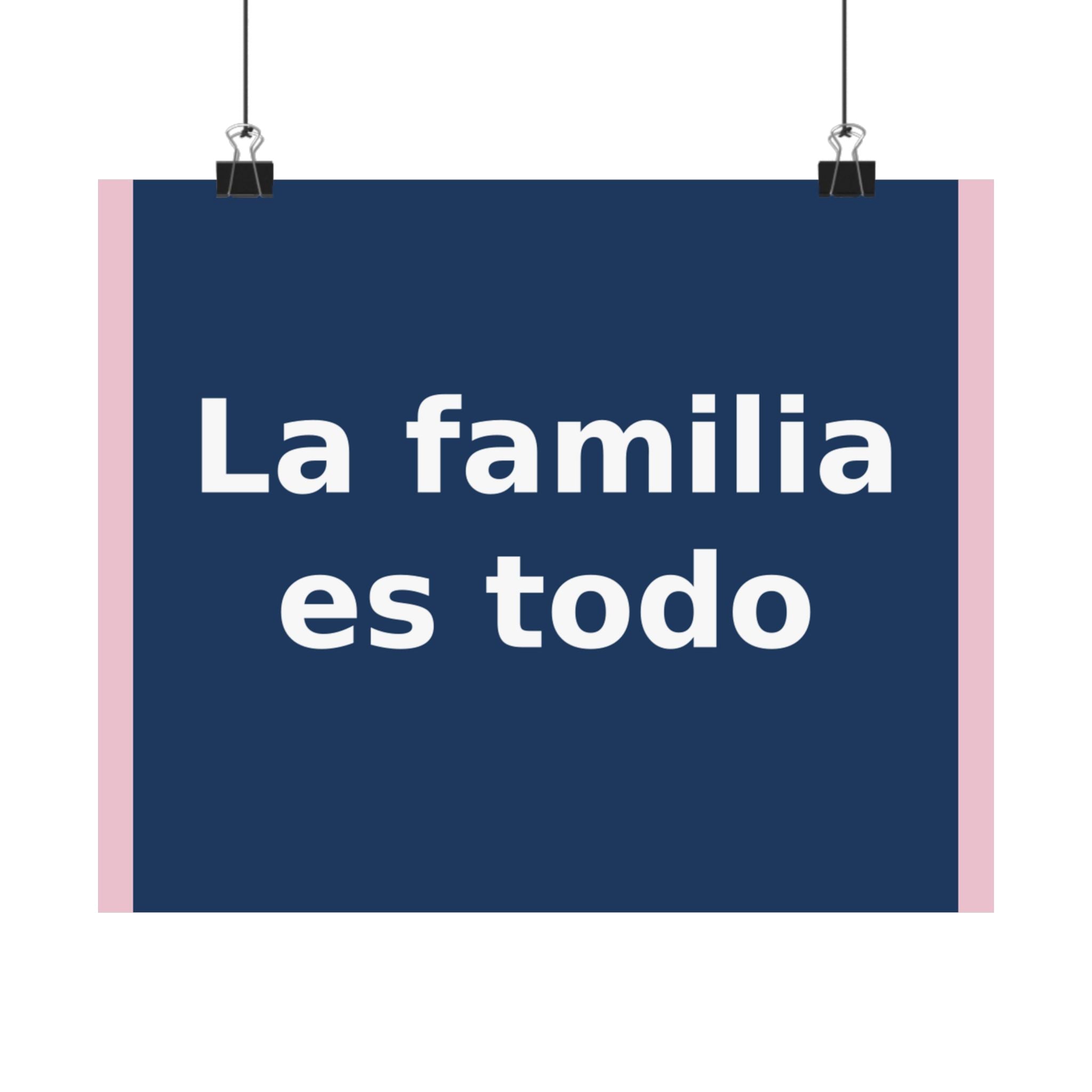 "La familia es todo" Black Cat Poster | College Girl Gift | Fashion | KayKay Classics