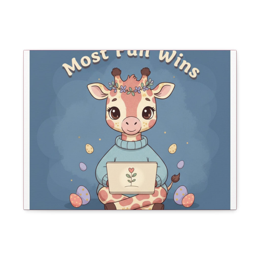 Giraffe Canvas Print – Most Fun Wins
