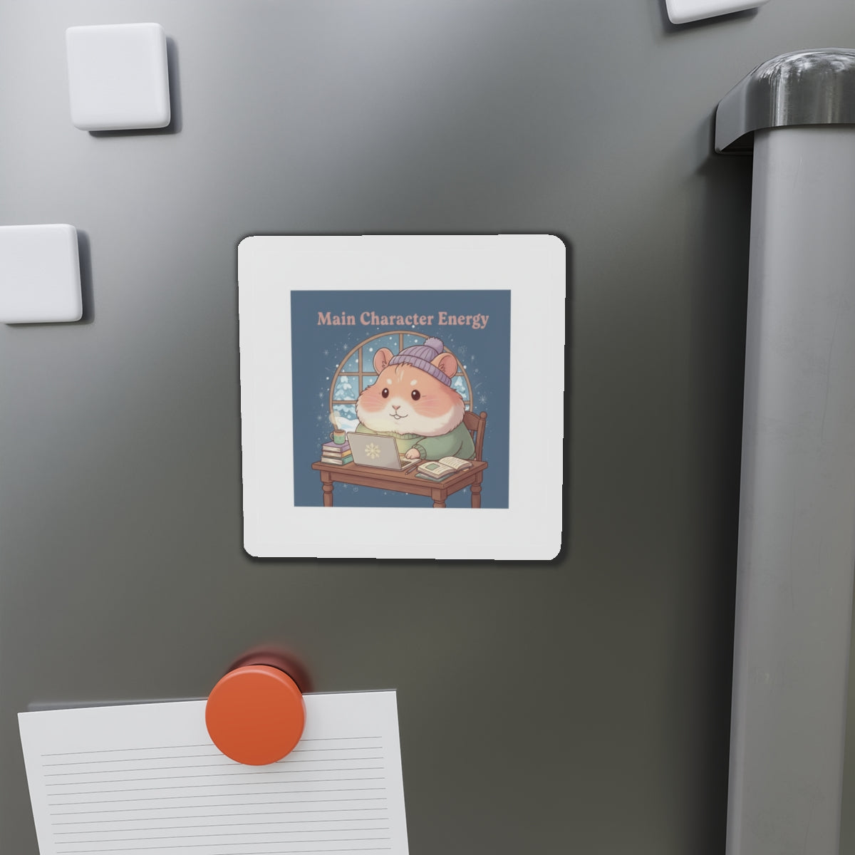 Hamster Die-Cut Magnet – Main Character Energy