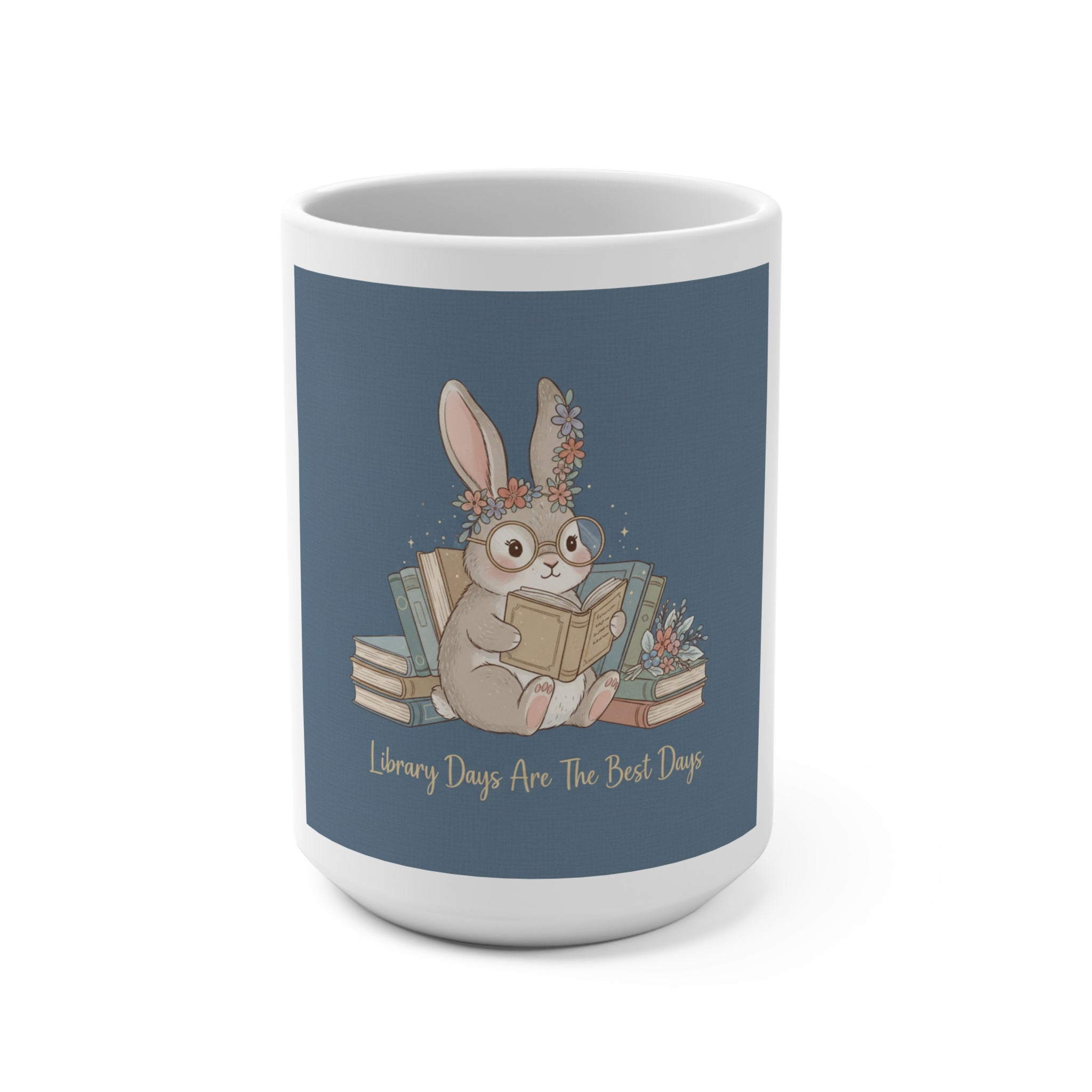 Library Days Are The Best Days Rabbit Mug 15oz