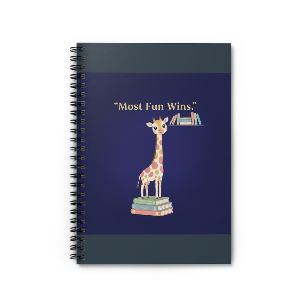 Giraffe Spiral Notebook – Most Fun Wins