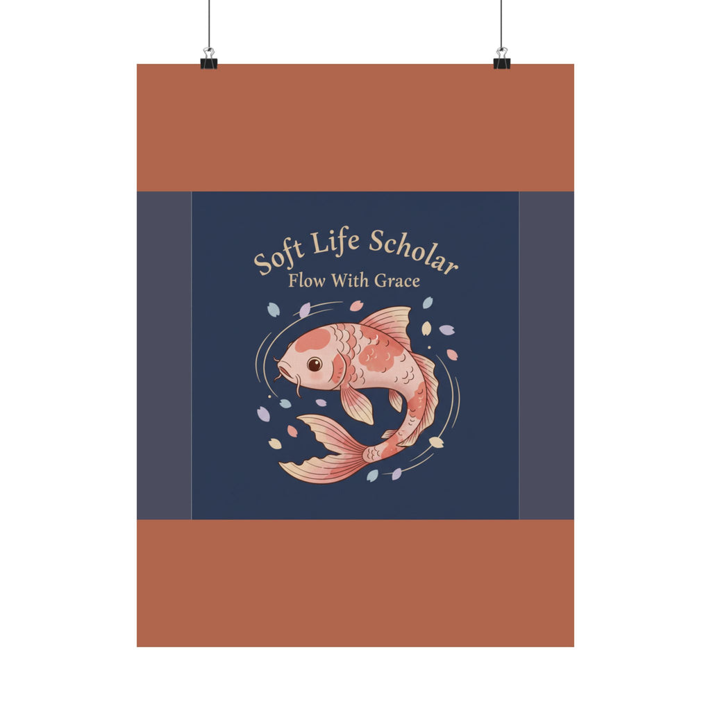 Koi Poster – Soft Life Scholar Flow With Grace