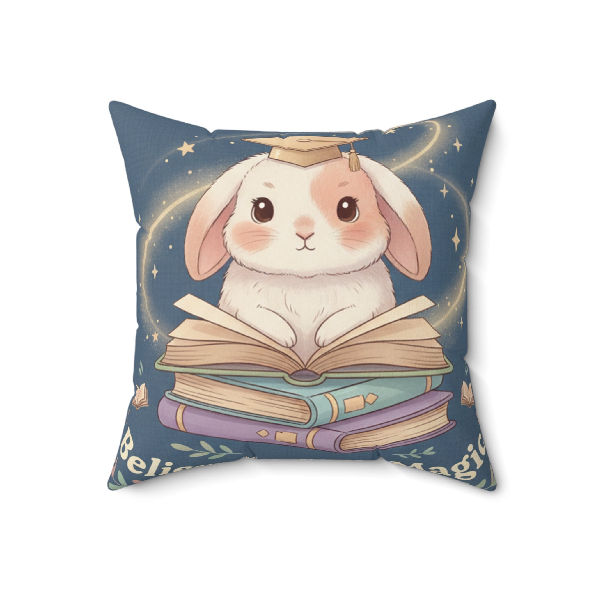 Bunny Square Pillow – Believe in Your Magic