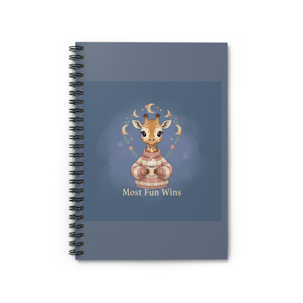 Giraffe Spiral Notebook – Most Fun Wins