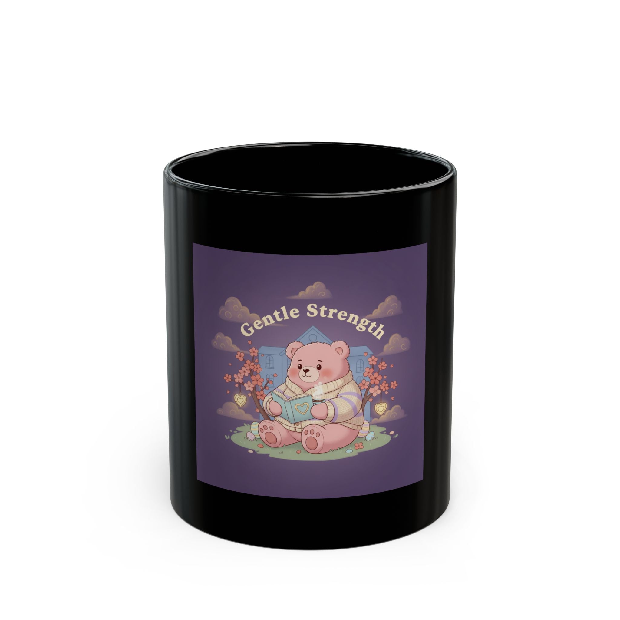Bear Black Mug 11oz – Gentle Strength