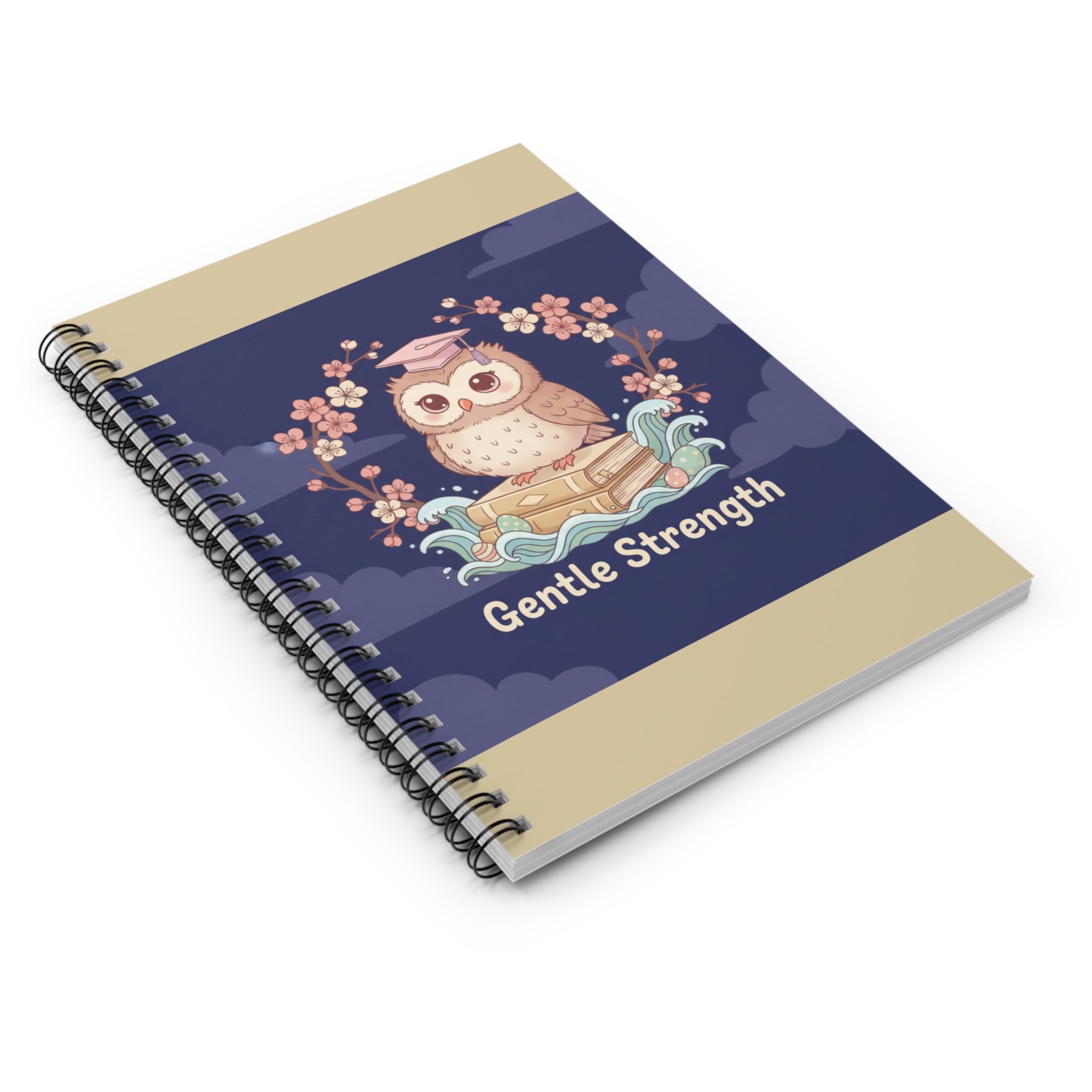 Owl Spiral Notebook – Gentle Strength