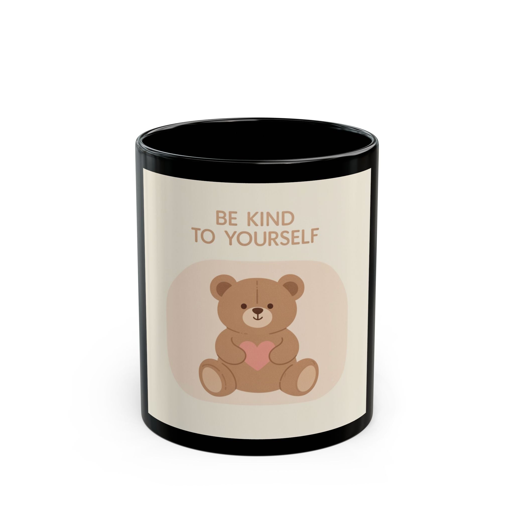 BE KIND TO YOURSELF Bear Black Mug 11oz