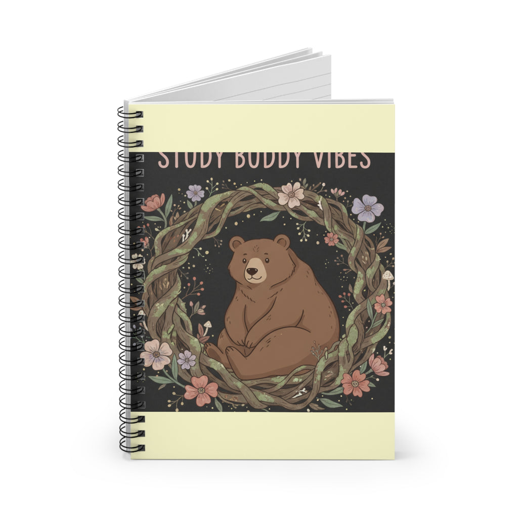 Bear Spiral Notebook – Study Buddy Vibes