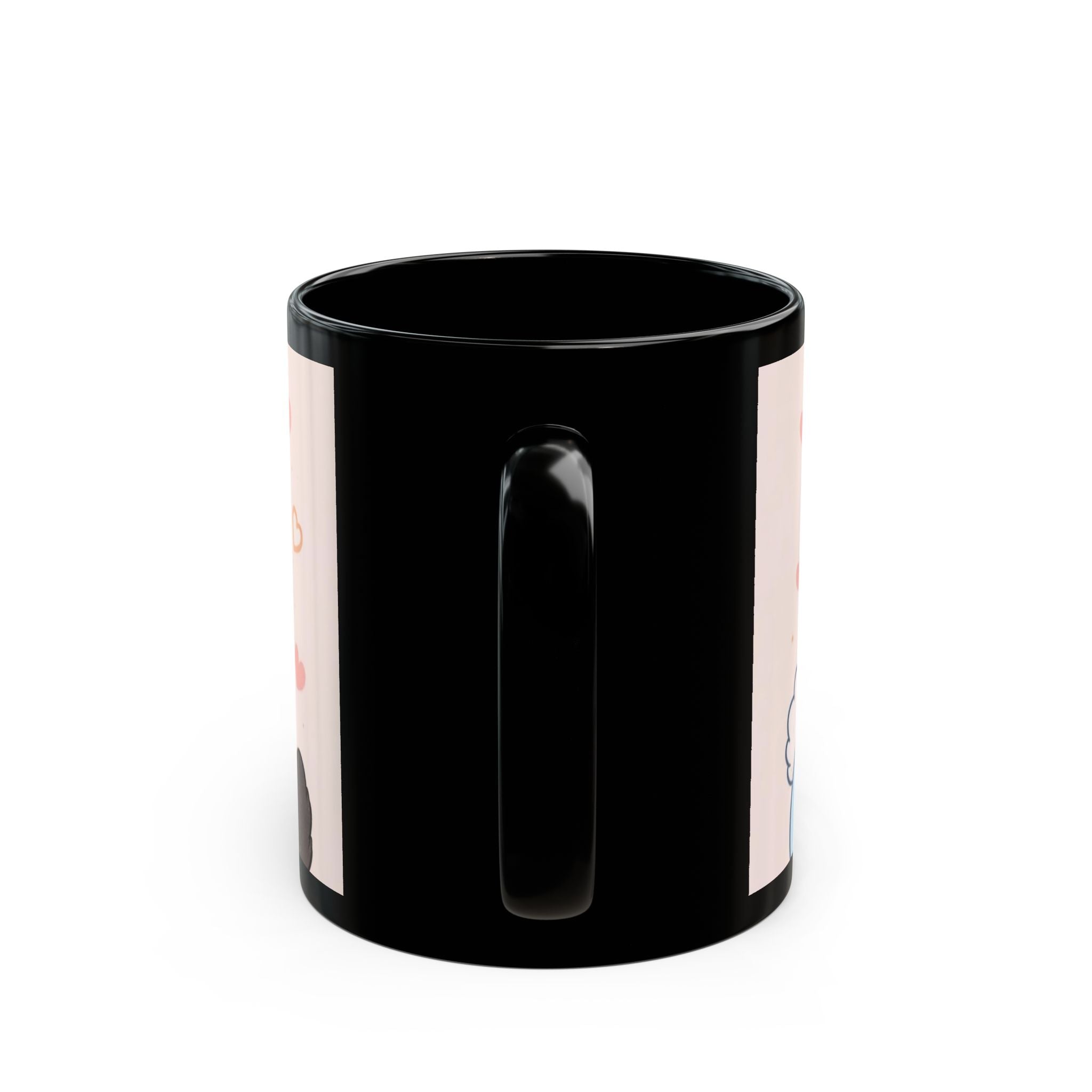 LOVE CAN BE SOFT Black Mug