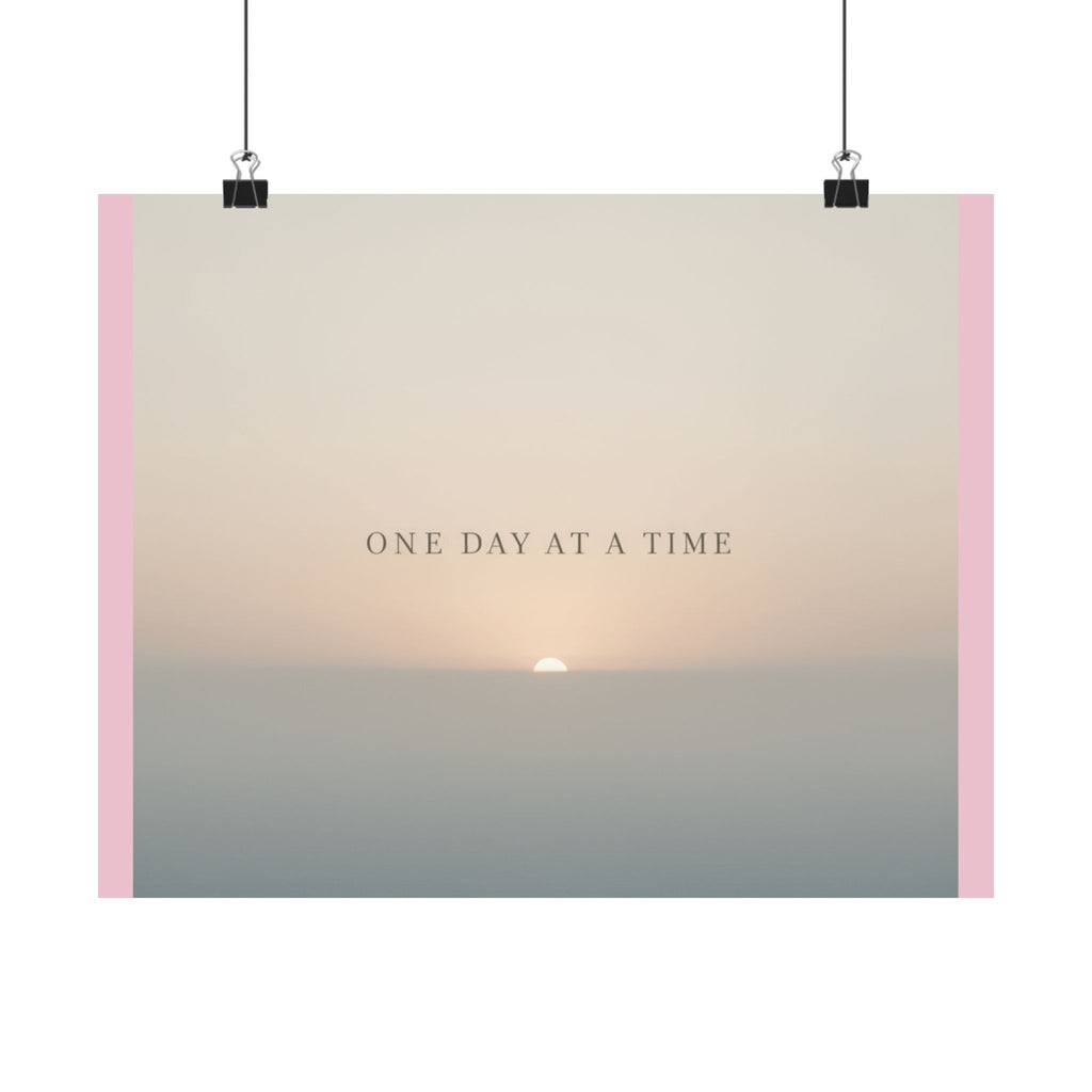 "ONE DAY AT A TIME" Black Cat Poster | College Girl Gift | Fashion | KayKay Classics