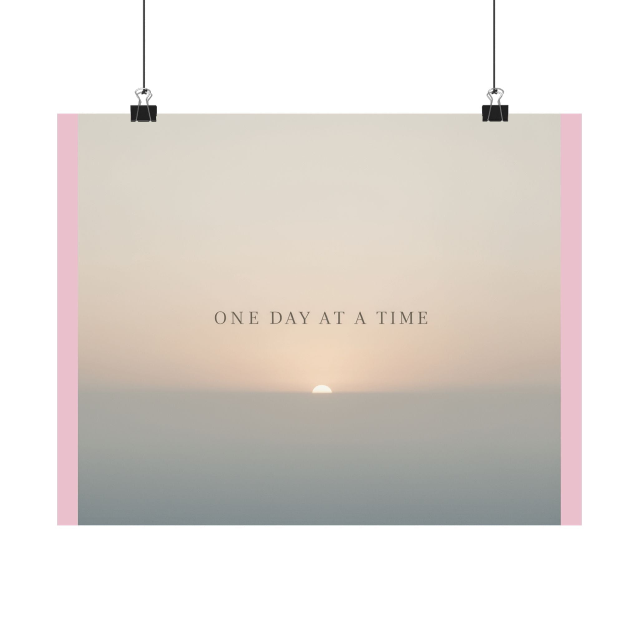 "ONE DAY AT A TIME" Black Cat Poster | College Girl Gift | Fashion | KayKay Classics