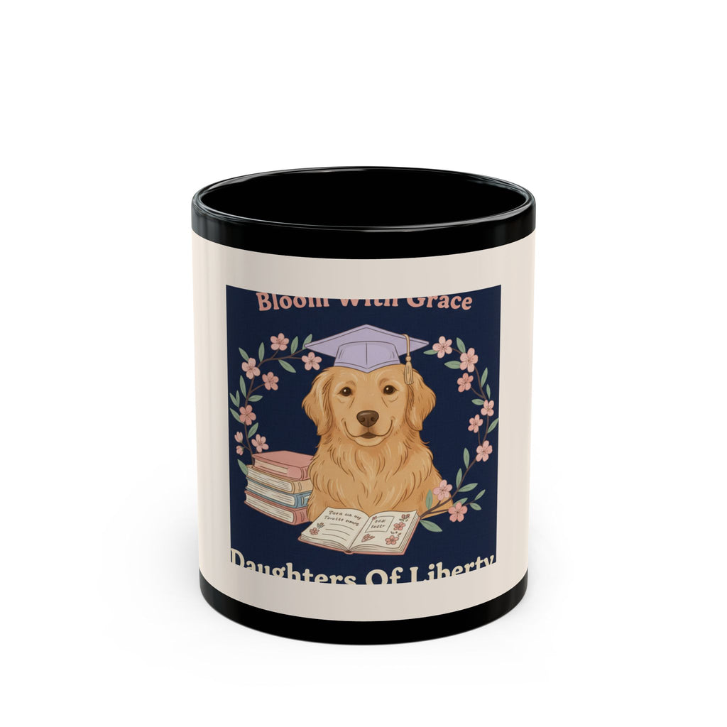 Golden Retriever Black Mug 11oz – Bloom With Grace