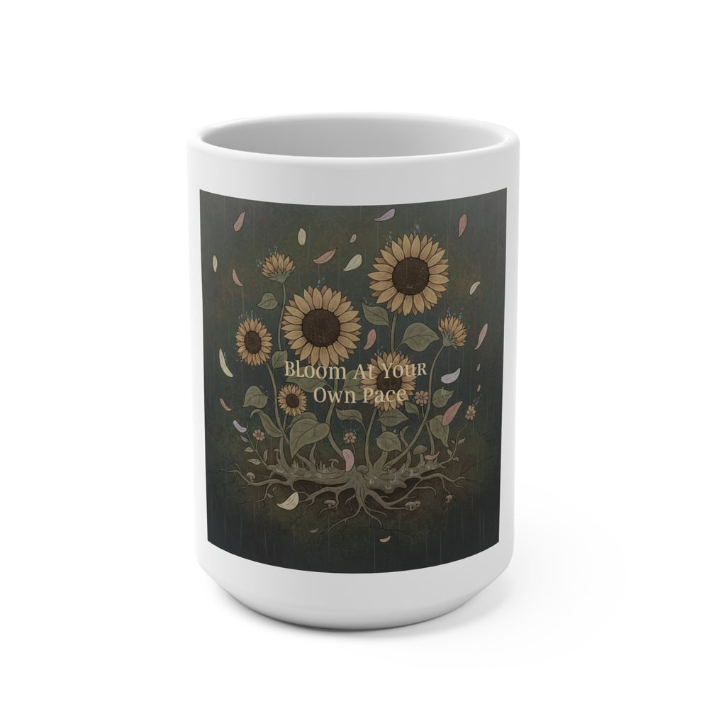 Sunflowers Mug 15oz – Bloom at Your Own Pace