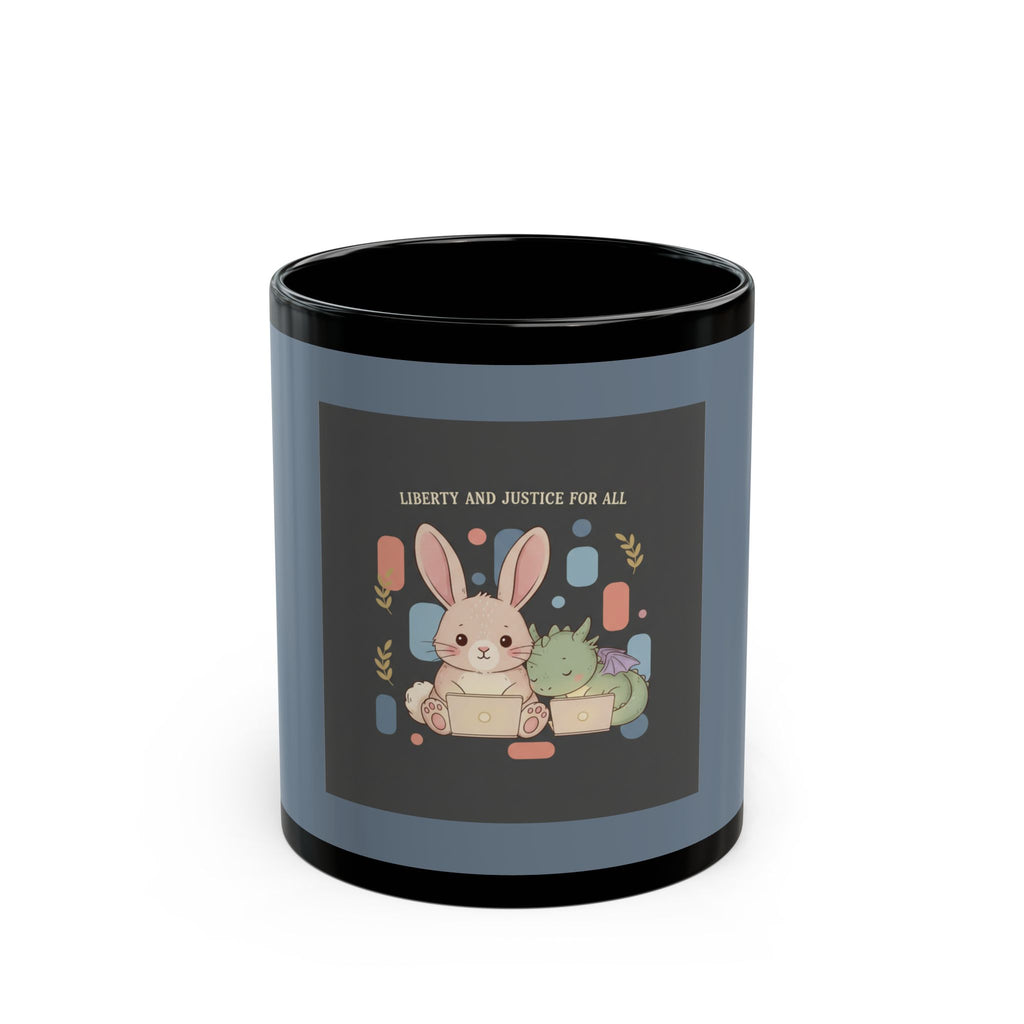 Dragon Black Mug 11oz – Liberty and Justice for All