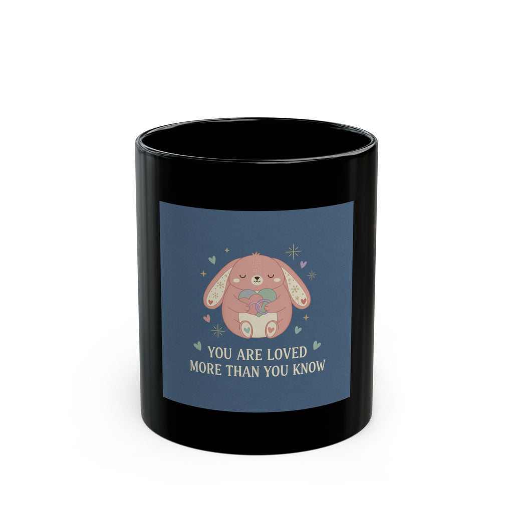 Bunny Black Mug 11oz – Be Gentle With Yourself