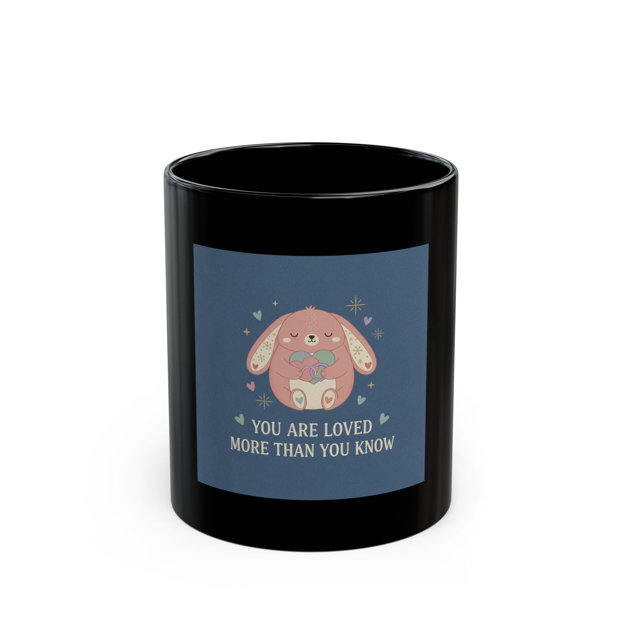 Bunny Black Mug 11oz – Be Gentle With Yourself