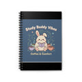 Bunny Spiral Notebook – Study Buddy Vibes Coffee Comfort