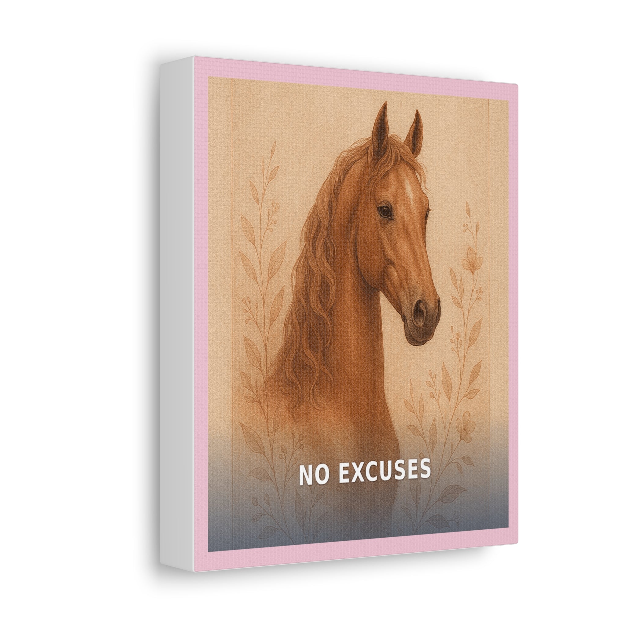 "No Excuses" Black Cat Canvas | College Girl Gift | Fashion | KayKay Classics