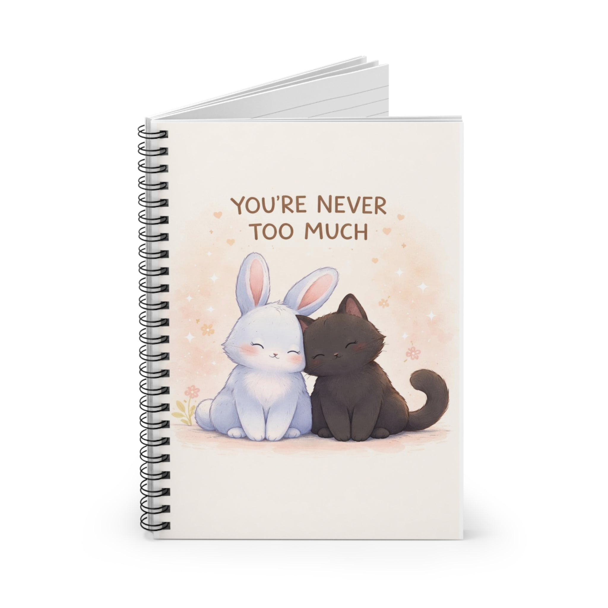 Rabbit, cat Spiral Notebook