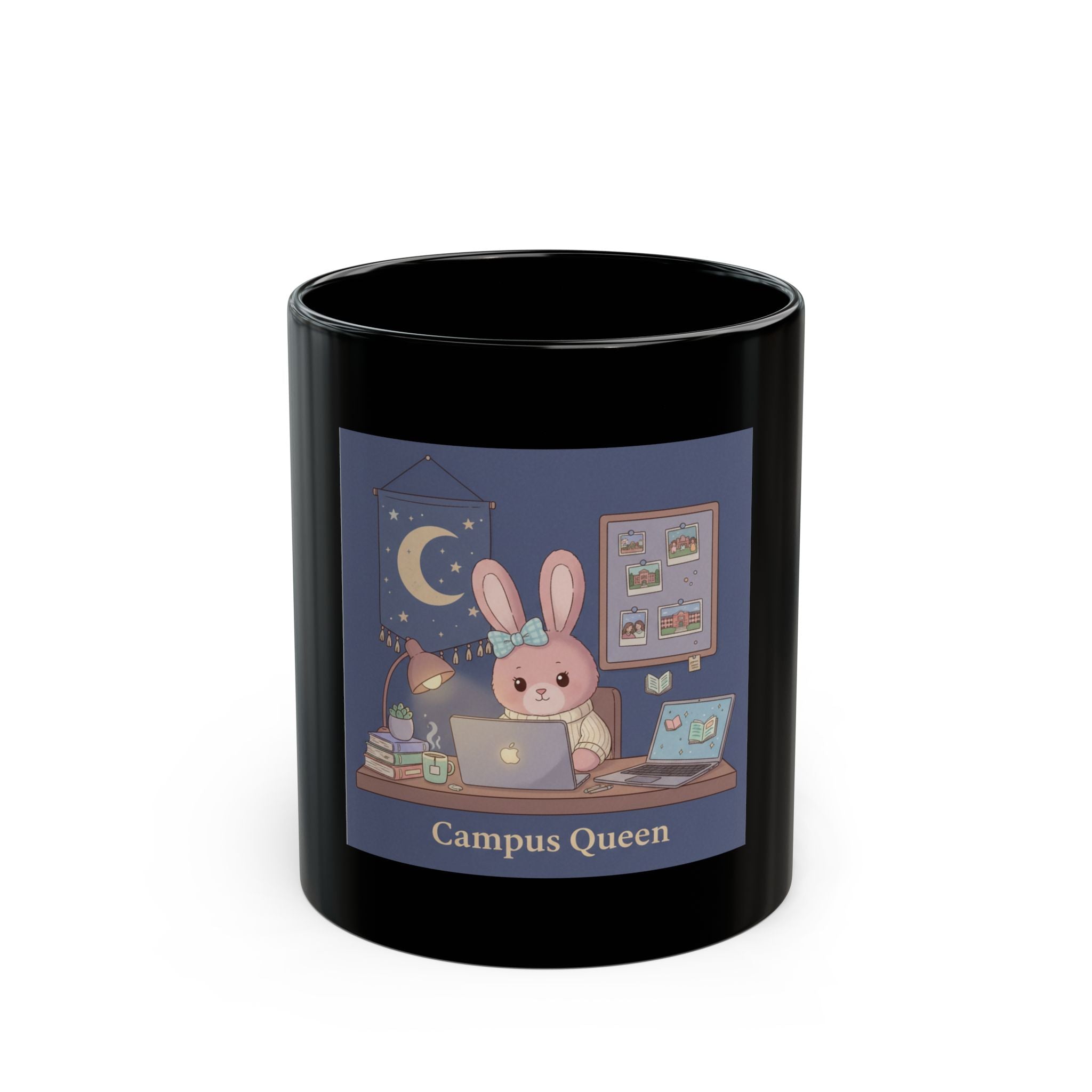 Bunny Black Mug 11oz