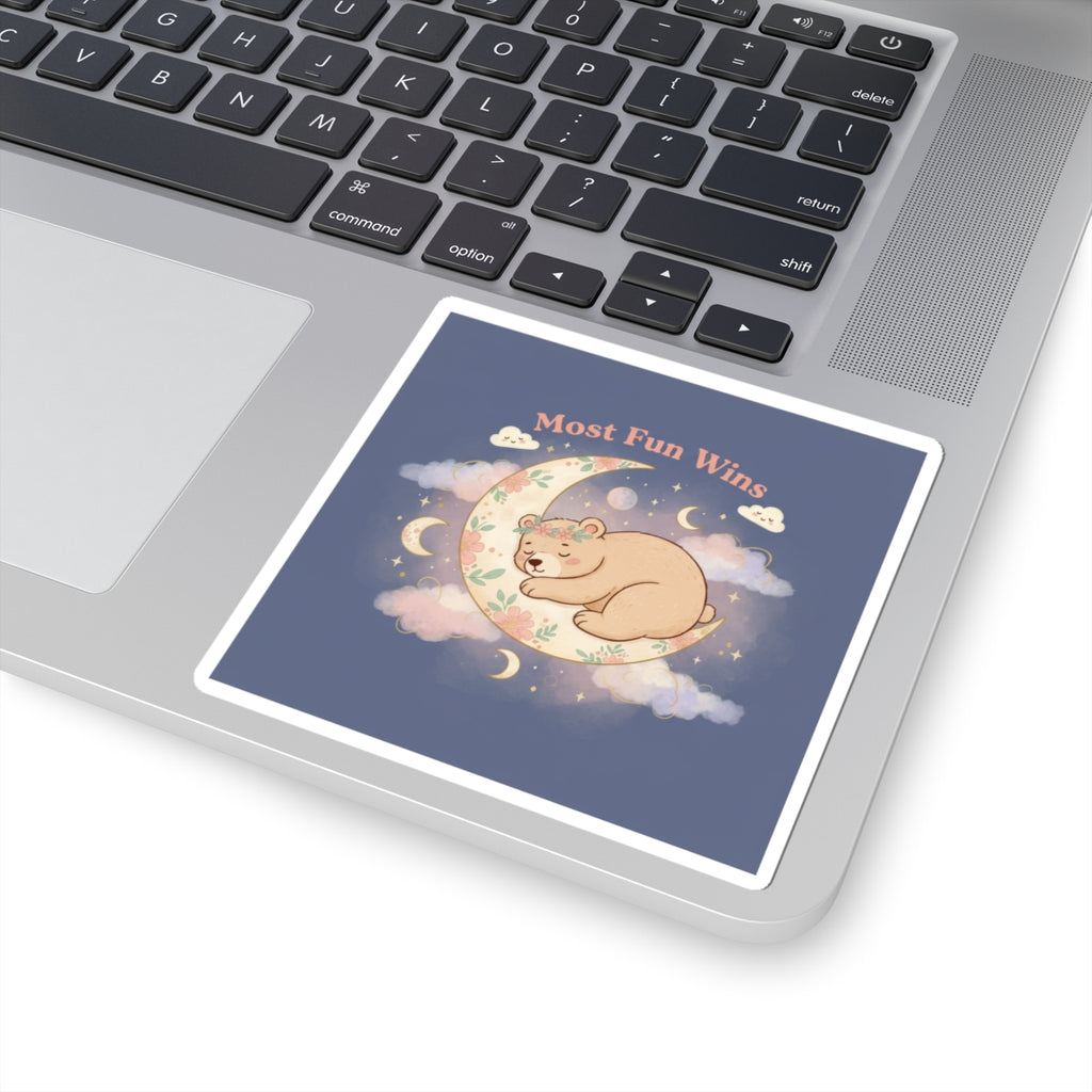 Bear Kiss-Cut Sticker – Most Fun Wins