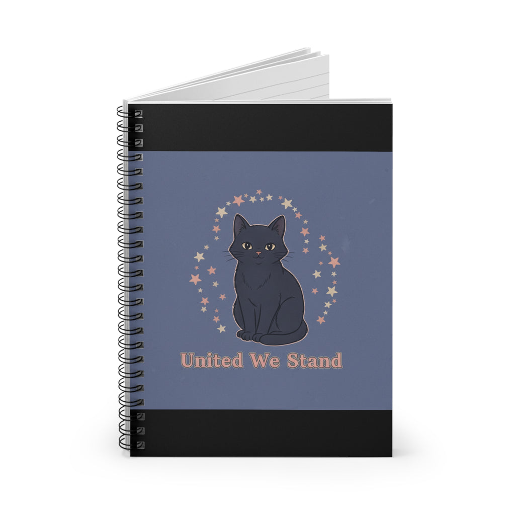 Black Cat Spiral Notebook – United We Stand