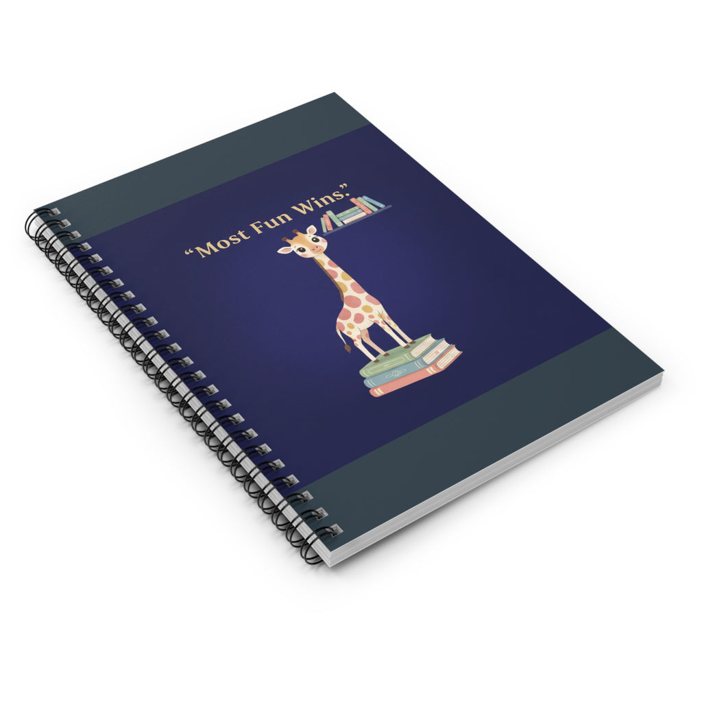 Giraffe Spiral Notebook – Most Fun Wins