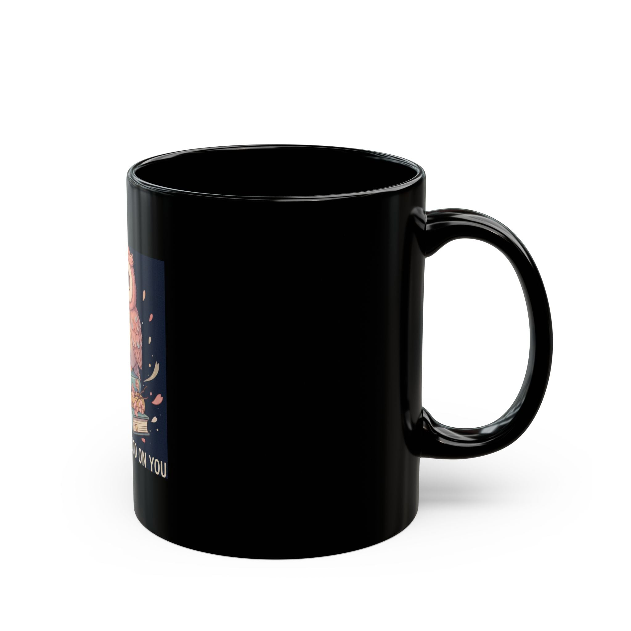 Owl Black Mug 11oz – Success Looks Good on You