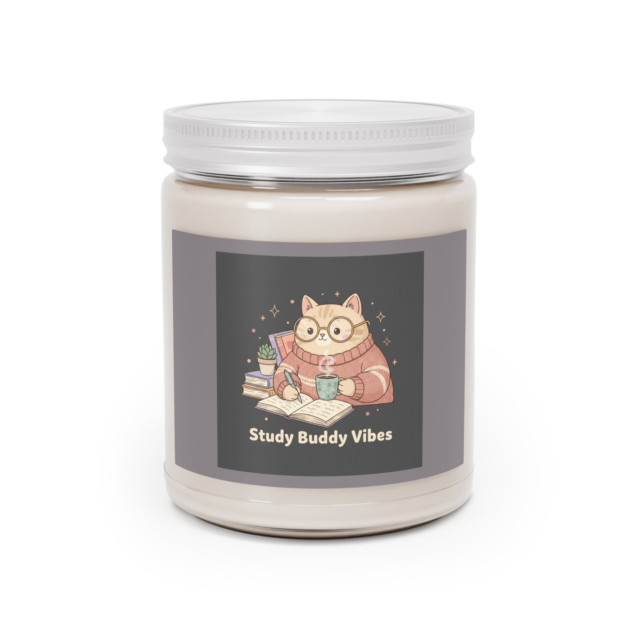 Cat Scented Candle – Study Buddy Vibes