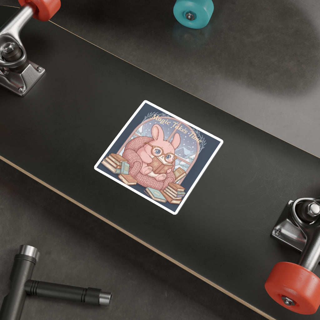 Bunny Die-Cut Sticker – Magic Takes Time