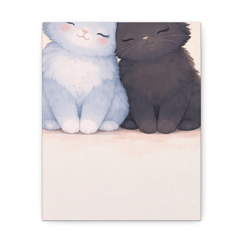 "YOU'RE NEVER TOO MUCH" Black Cat Canvas | Trendy Gift for Her | Lifestyle | KayKay Classics