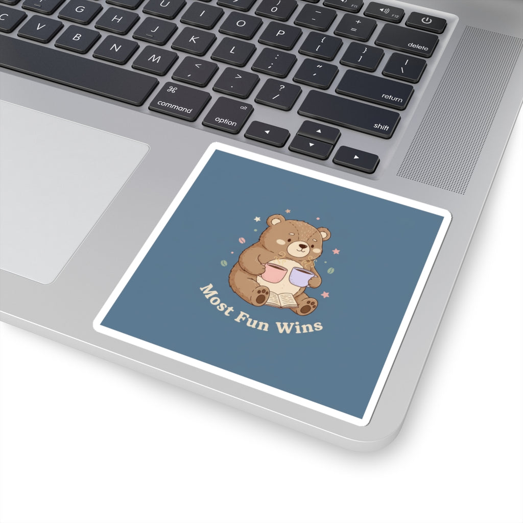 Bear Kiss-Cut Sticker – Most Fun Wins
