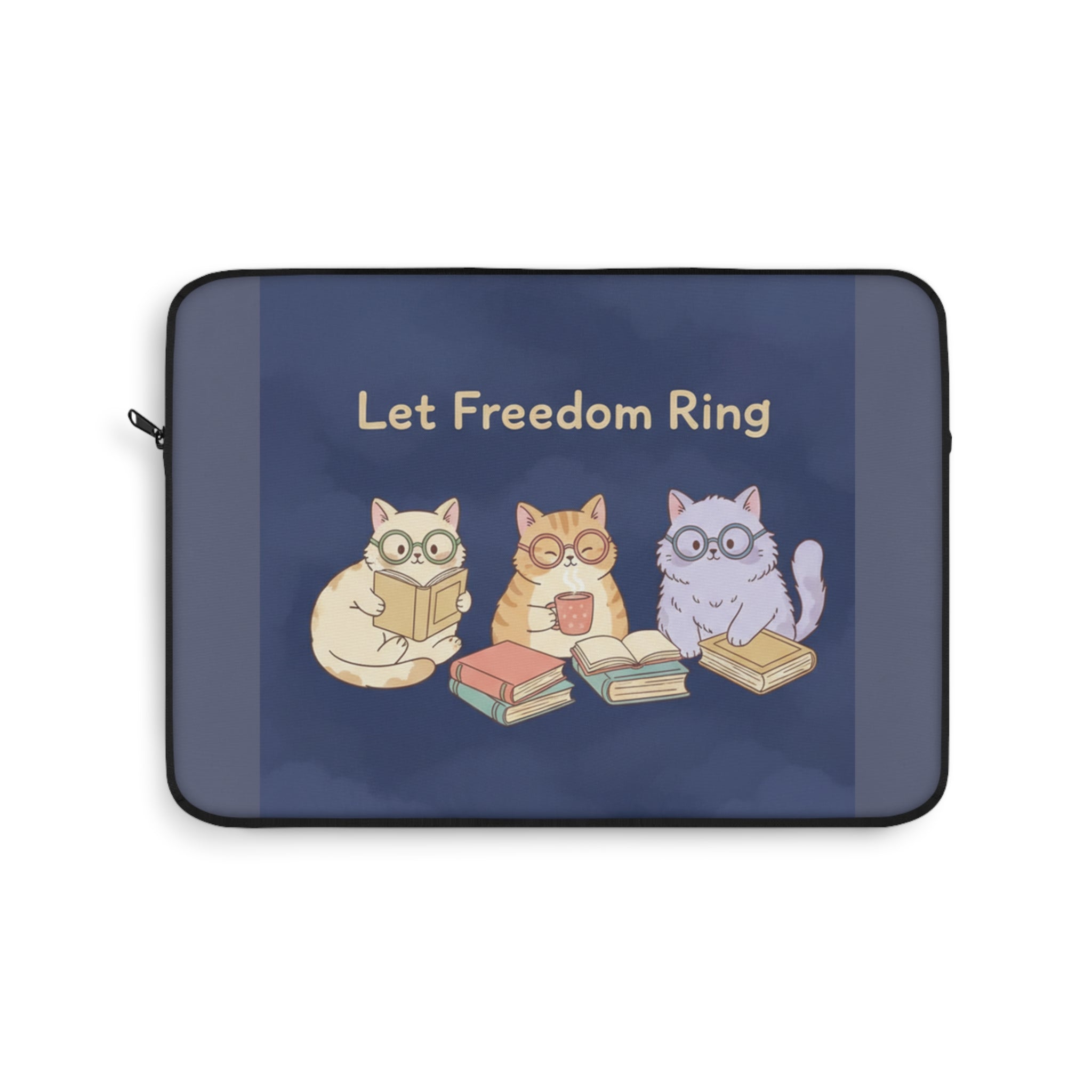 Cats With Glasses Laptop Sleeve – Let Freedom Ring