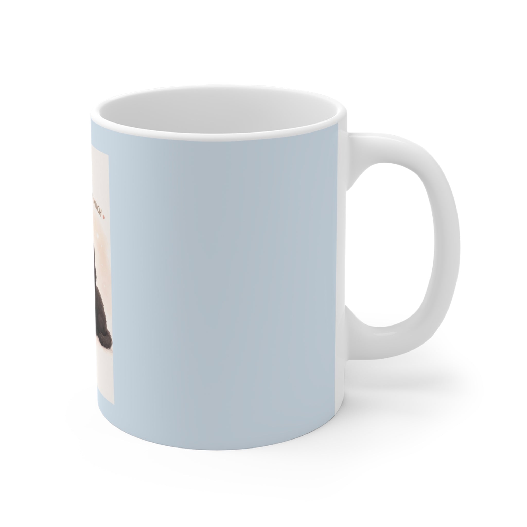 "YOU'RE NEVER TOO MUCH" Black Cat Mug | College Girl Gift | Fashion | KayKay Classics
