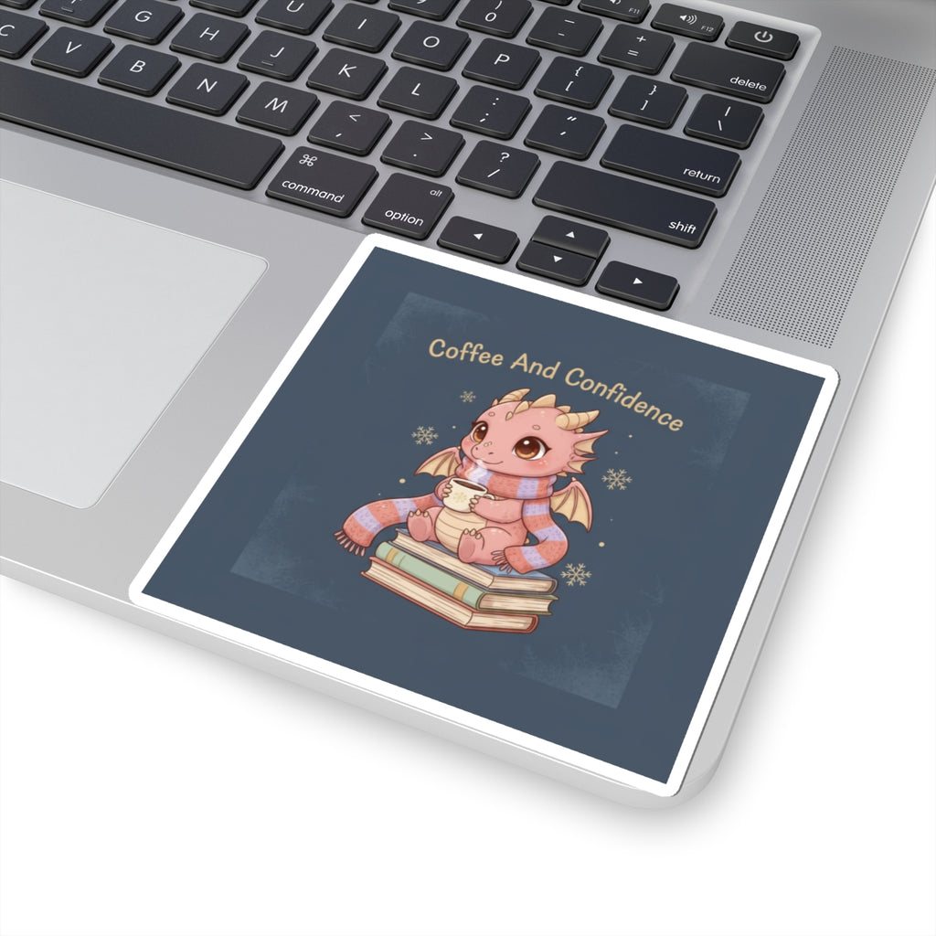 Dragon Kiss-Cut Sticker – Coffee and Confidence