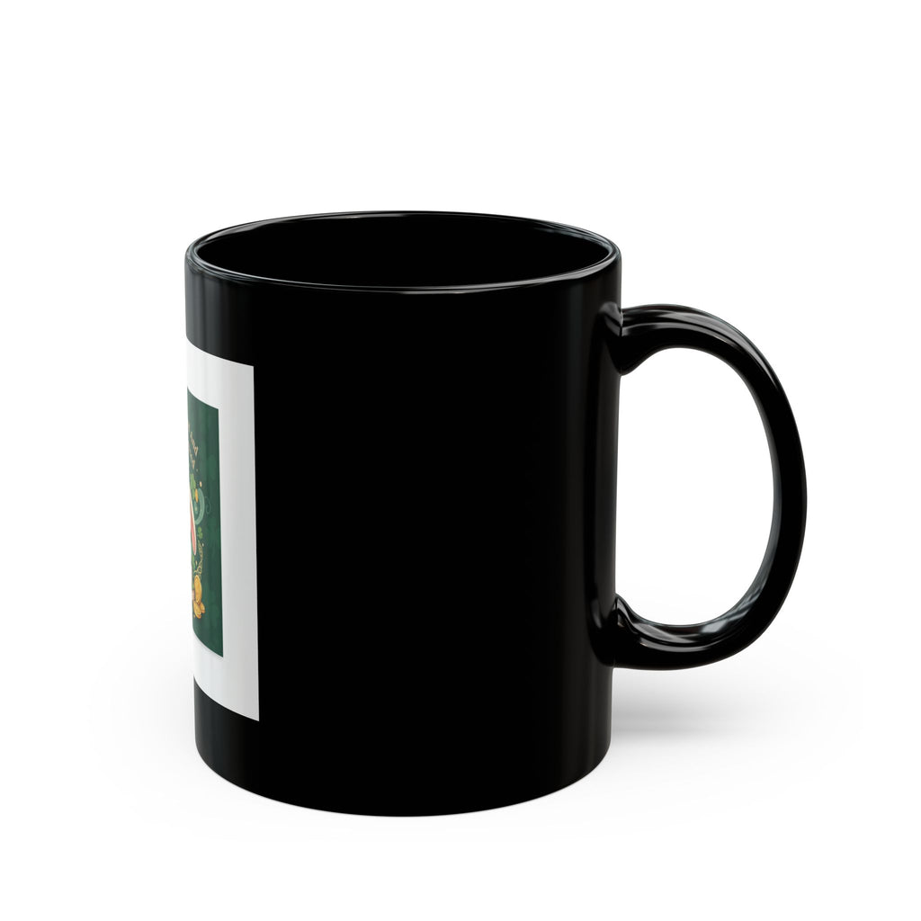 Stressed Blessed and Coffee Obsessed Black Mug 11oz