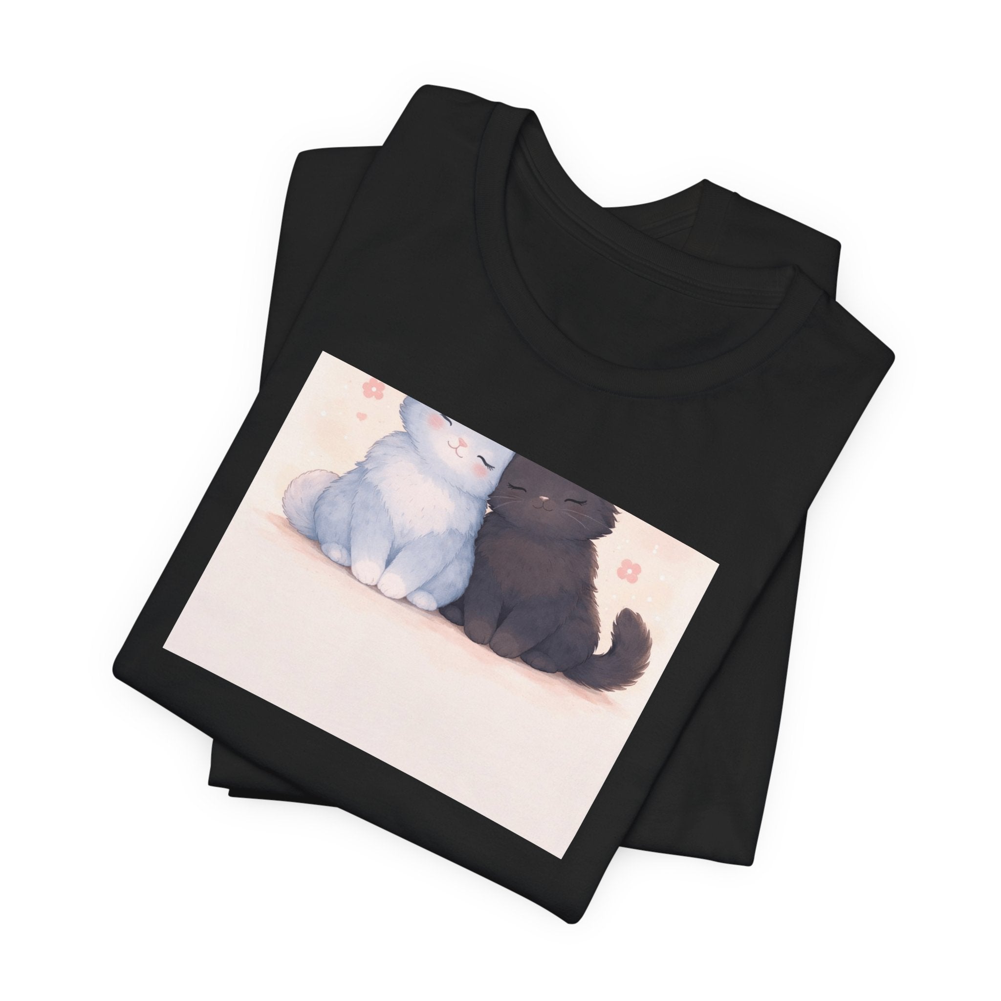 "YOU'RE NEVER TOO MUCH" Black Cat Women Tee | College Girl Gift | Fashion | KayKay Classics