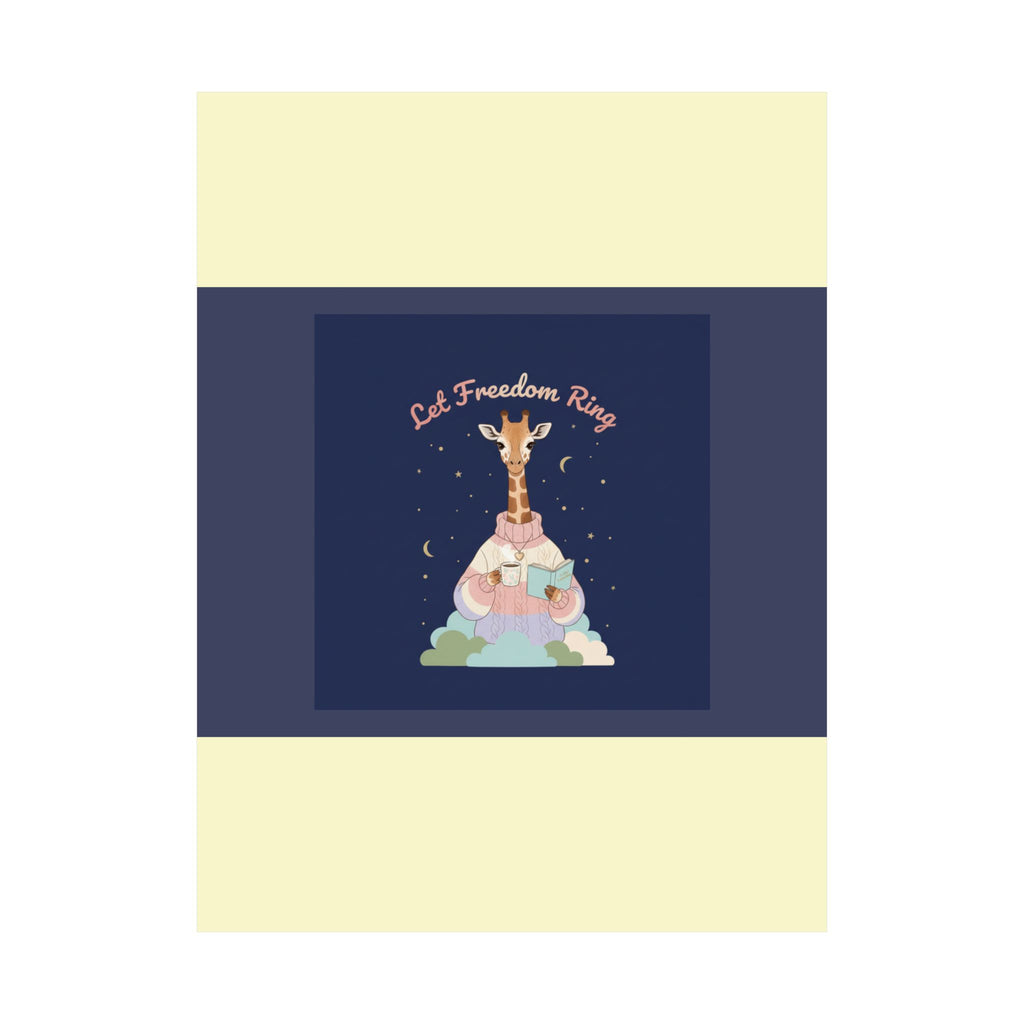 Giraffe Poster – Let Freedom Ring
