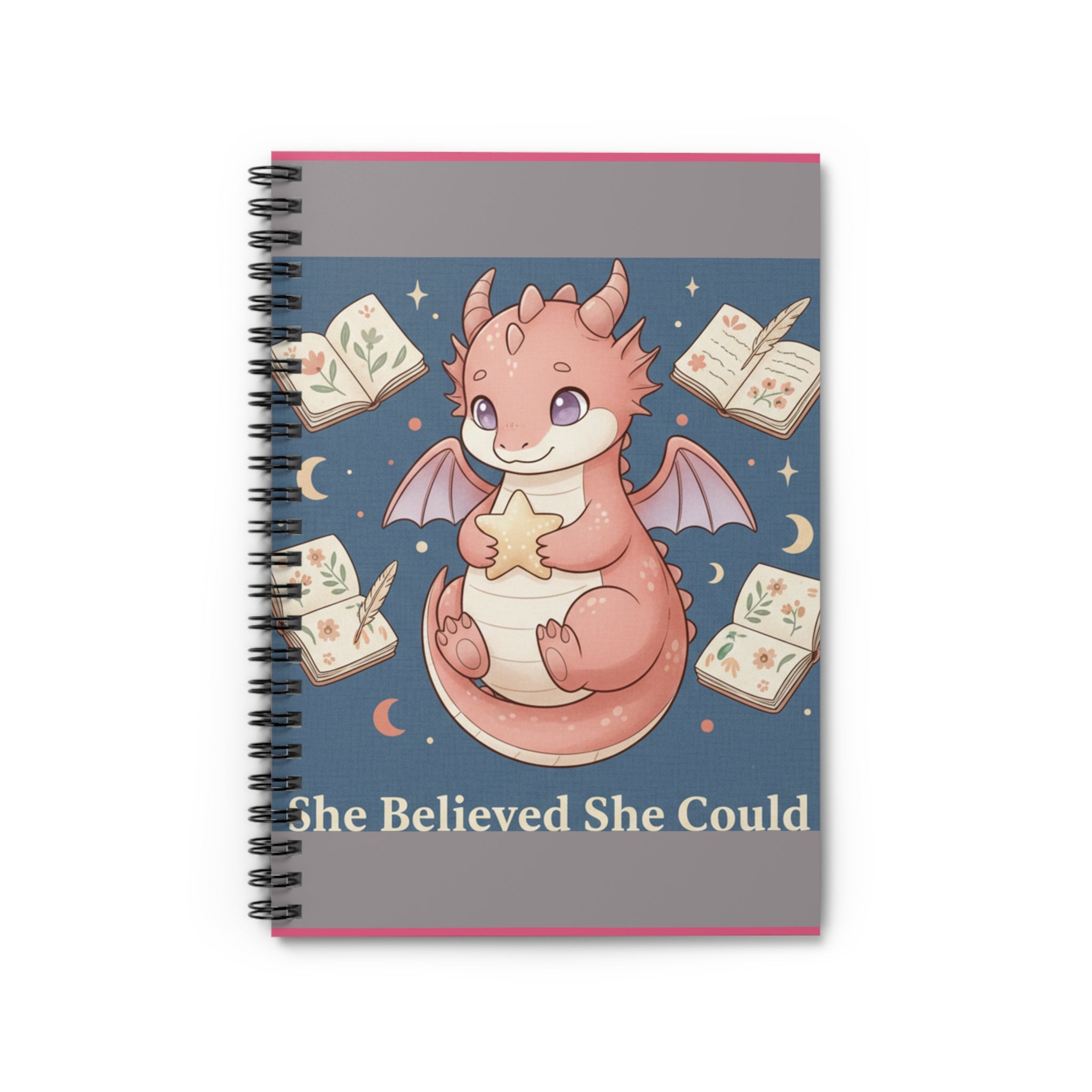Dragon Spiral Notebook – She Believed She Could