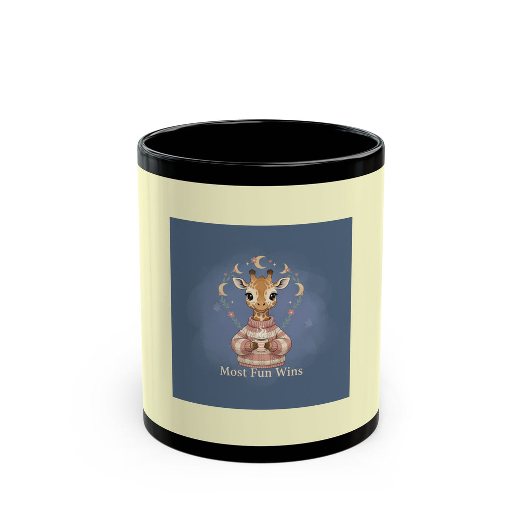 Giraffe Black Mug 11oz – Most Fun Wins