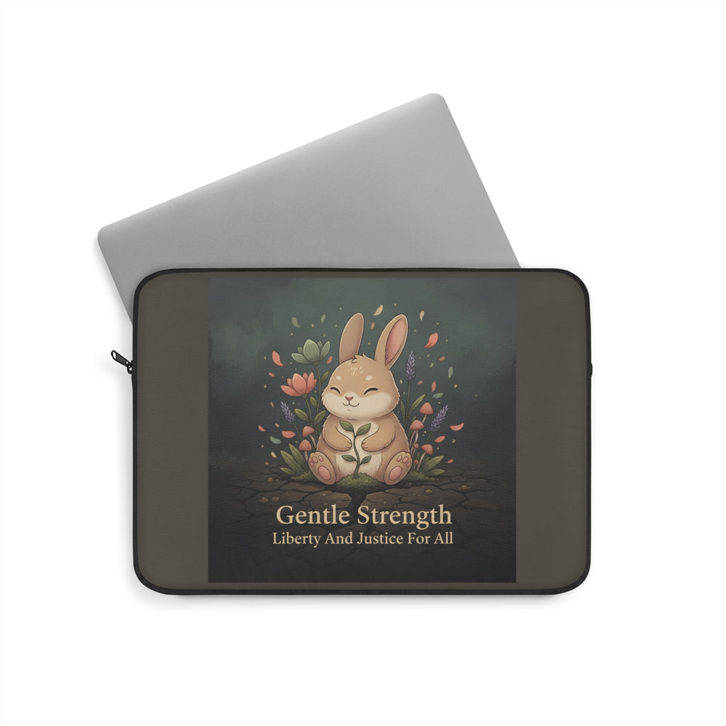 Bunny Laptop Sleeve – Gentle Strength Liberty and Justice for