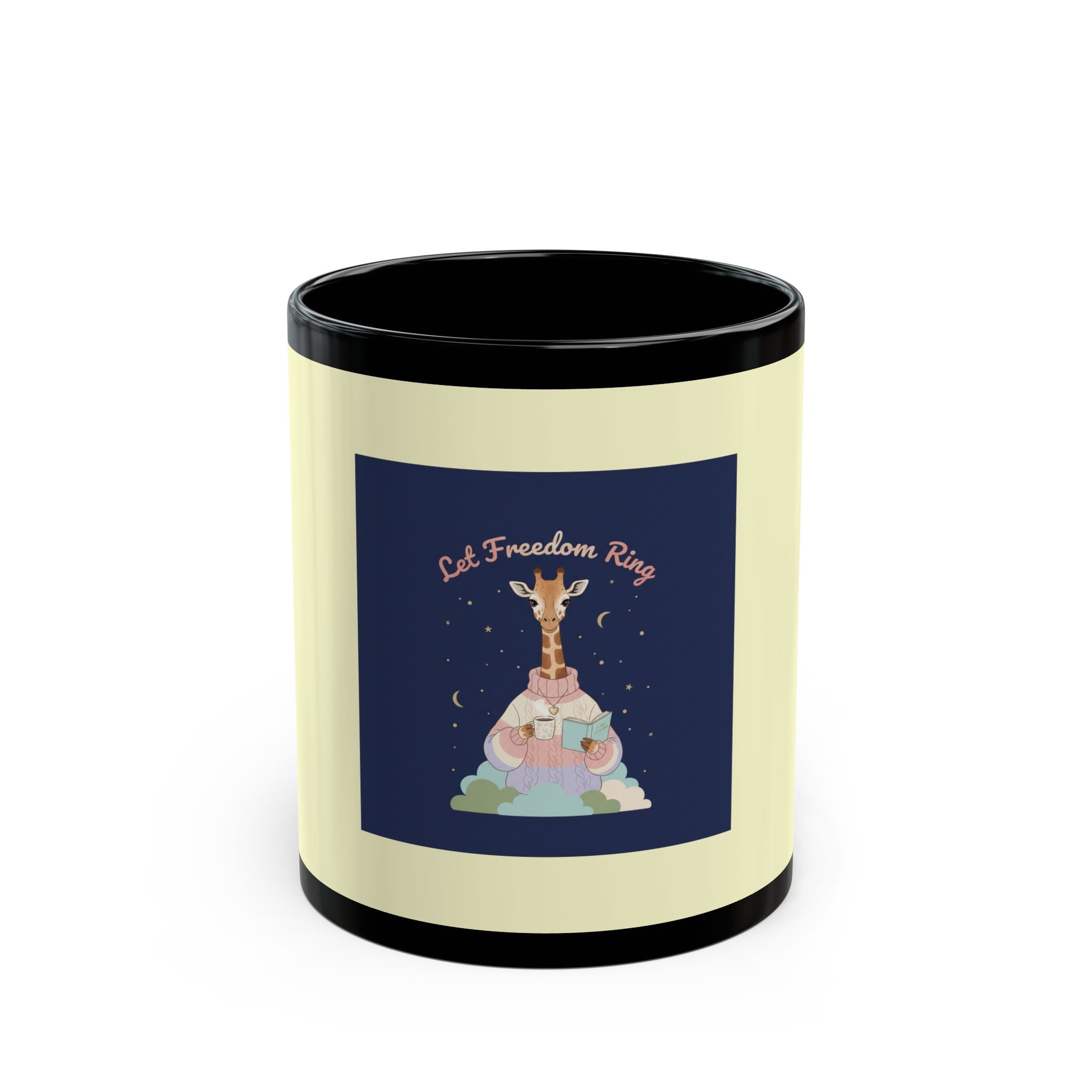 Giraffe Black Mug 11oz – Let Freedom Ring